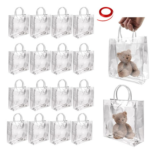 De 20 Bolsa Regalo Con Asa Transparentes Boda Bautizo
