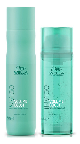 Kit Wella Invigo Volume Boost Shampoo 250ml E Máscara 145ml