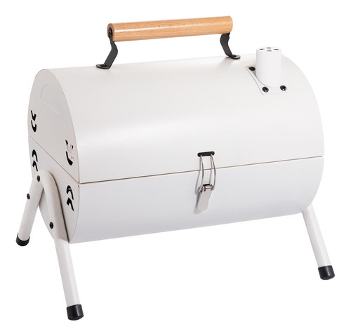 Barbacoa De Carbón Plegable Portátil Para Camping, Picnic Color Blanco