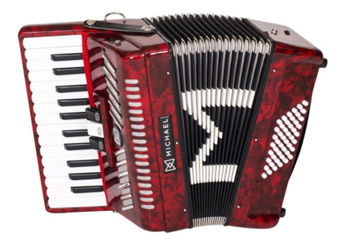 Acordeon Michael 48 Baixos Acm4803n Prd Perolado