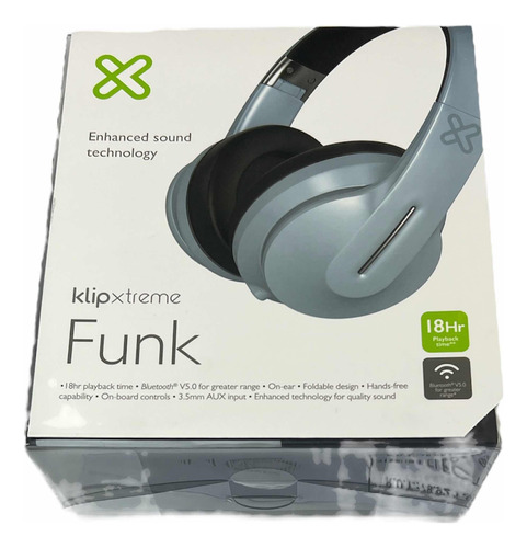 Audífonos Inalámbricos Bluetooth Klipxtreme Funk Plateado