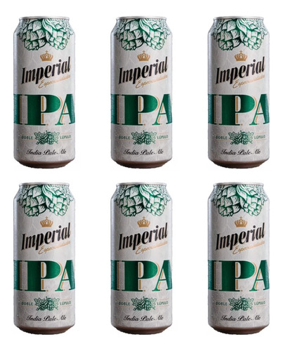 Cerveza Imperial Ipa India Pale Ale Lata 473ml X6 Unidades
