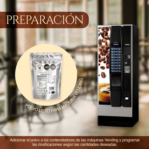 Café Capuchino Instantáneo Máquinas Vending Sabores Etnia 52