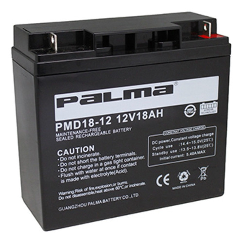 Bateria Recargable De Ciclo Profundo 12v/18ah Pmd 18-12