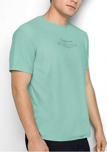 Playera Casual Ferrato Para Hombre Manga Corta Verde