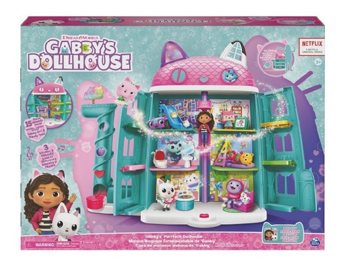 Casa De Muñecas Gabby Mansion 3 Pisos C/fig Y Acc Int 36200