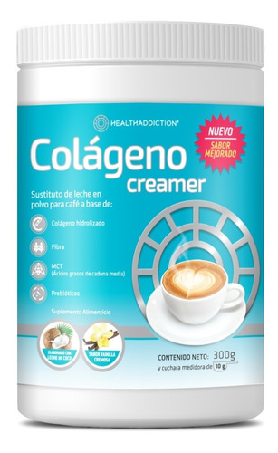Colágeno Creamer Sin Lactosa Healthaddiction Sabor Vainilla