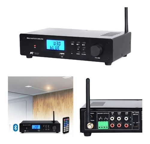 Amplificador Aat Bta-2 Estéreo C/ Bluetooth + 4cxs Jbl 6co1q