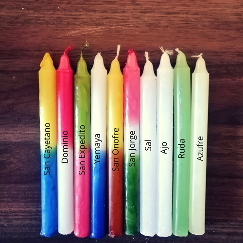 Velas Santos Esotericos Y Colores 50 Unidades