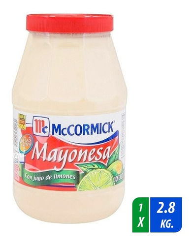Mayonesa Mccormick Con Jugo De Limón 2.8 Kg