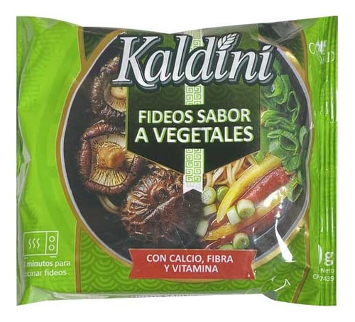 Fideos Instantaneos Vegetales Kaldini 70gr 0764 0.58 Ml.