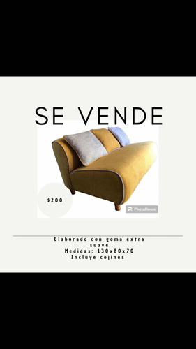 Sofa En Tela Color Mostaza Medidas 130x80x70