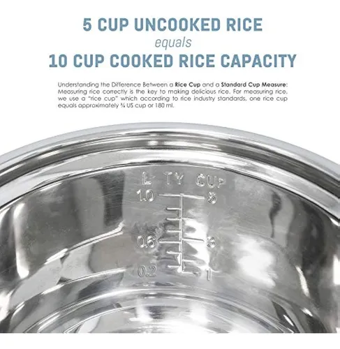 Arroz Eléctrico Con Olla Interior De Acero Inoxidable