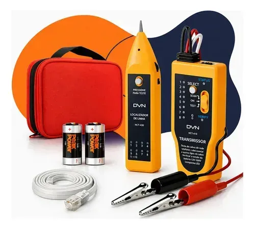 Kit Localizador Zumbidor E Testador de Cabos de Rede Rj45 E - foto 1