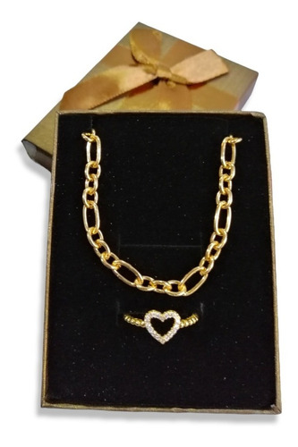 Set De Collar Y Anillo Con Caja De Regalo Especial Pareja