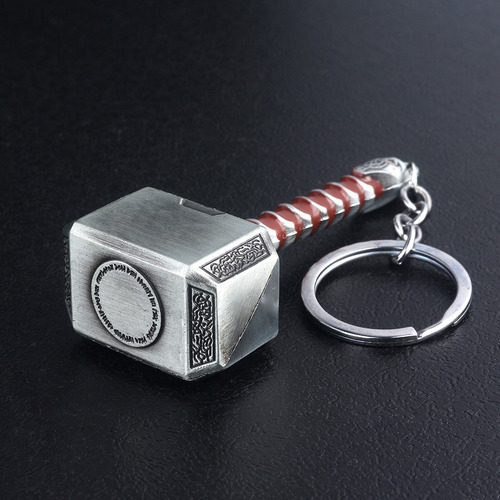 Llavero Martillo De Thor Avengers Hammer Mjollnir Rayo Color Dorado