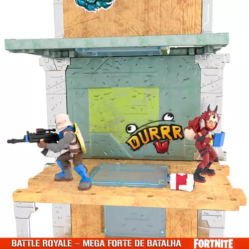 Playset Fortnite Battle Royale Mega Forte Com 2 Mini Bonecos