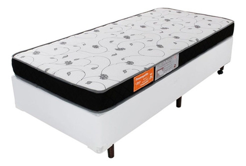 BF Colchões cama box Solteiro mais colchão espuma D33 88cm x 188cm x 50cm