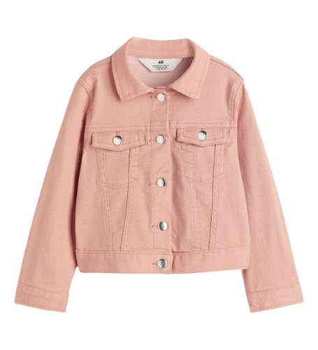 Campera De Gabardina Elastizada H&m. Rosa.  Talle 5/6 Años