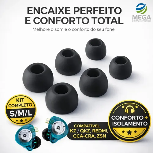 Borrachinhas Para Fone De Ouvido In Ear Borracha Ponteira Silicon...