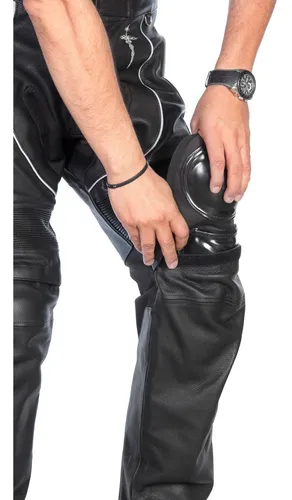 Pantalon de outlet piel para motociclista