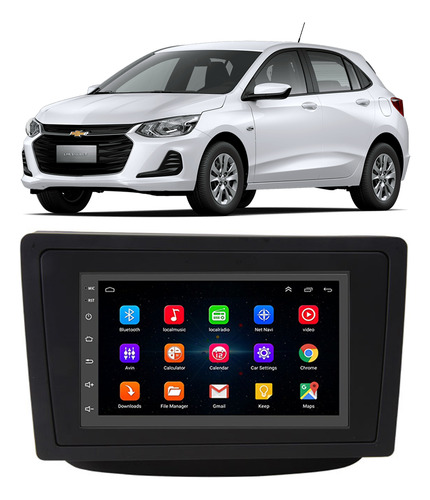 Kit Multimidia Android 7pol Onix 20 21 22 23 24 Espelhamento