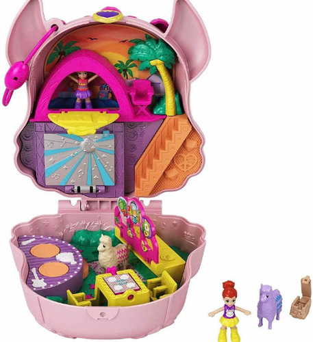 Polly Pocket Set Estuche Llama Music Party Mattel