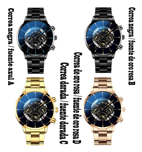 Imagen 2 de 2 de Reloj Impermeable De Color De Acero De Tungsteno Para Hombre