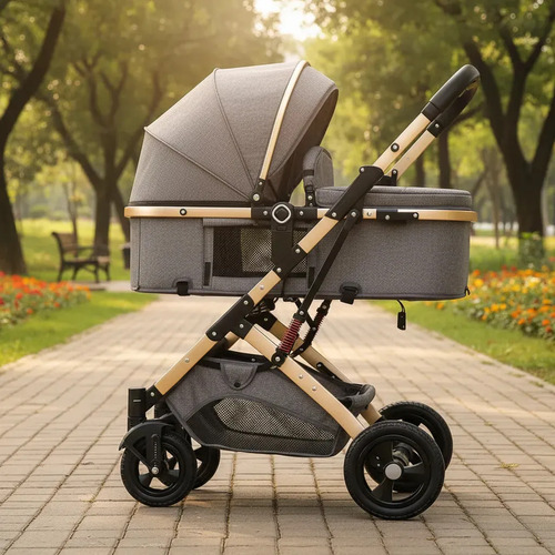 Carriola de Paseo ULRESS 3 en 1, Plegable y Bidireccional con Ruedas 360°