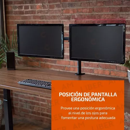 Soporte de Mesa para TV/Monitor 13 a 27 Doble Brazo