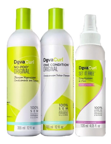 Deva Set It Free+ No-poo Shampoo + Condicionador One 355ml