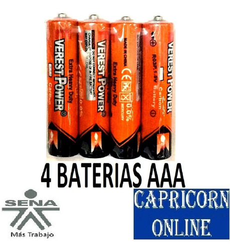 Pilas Baterías Aaa Pack X 4 Unidades