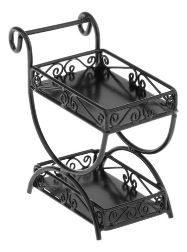 Estante De Flores Para Casa De Muñecas, Estante De Negro