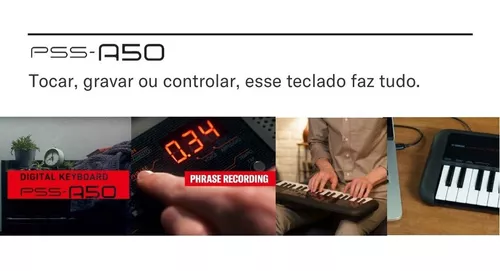 Yamaha PSS-F30 Teclado Infantil 120 Sons 114 Estilos 20 Músicas