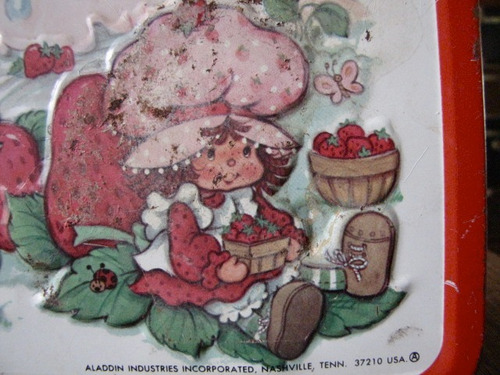 Imagem 2 de 6 de Antiga Lancheira Infantil Com Garrafa Térmica Em Lata #2057