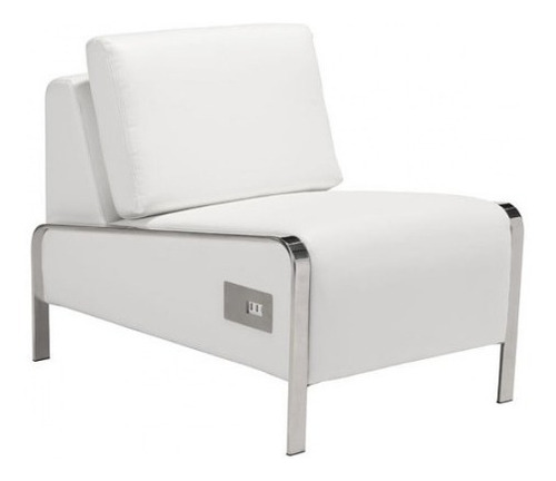 Sillon Individual Sin Brazos Modelo Thor - Blanco Këssa Mueb