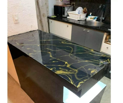 Imagen 2 de 6 de Resina Epoxica Porcelanato Liquido Cristalina, Alto Brillo