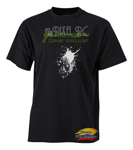 Camiseta Resident Evil Zombie Repellent Tipo Retro Pixel Rc