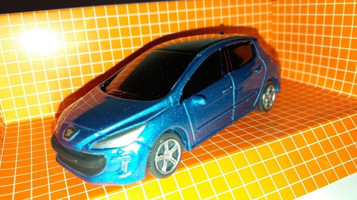 Autito En Escala 1.43 Peugeot 308, Color Azul