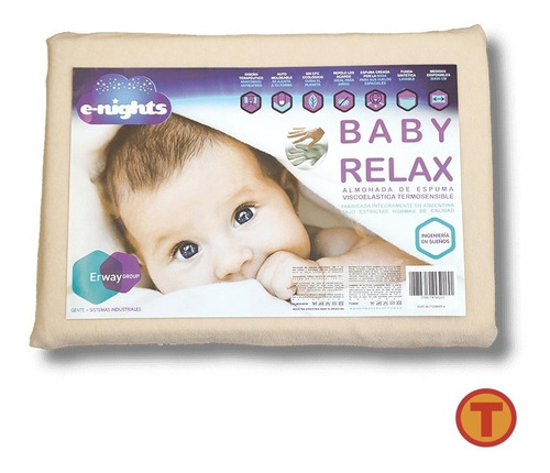 Almohada Para Cuna Catre Moises Bebe Viscoelastica Memoria