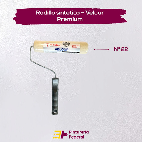 Rodillo Velour El Galgo Nº 22 Pelo Corto Premium