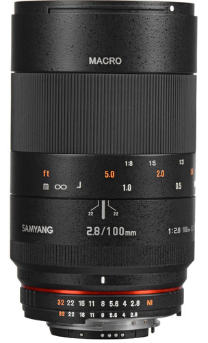 Samyang 100mm F/2.8 Ed Umc Macro Lente Para Nikon F