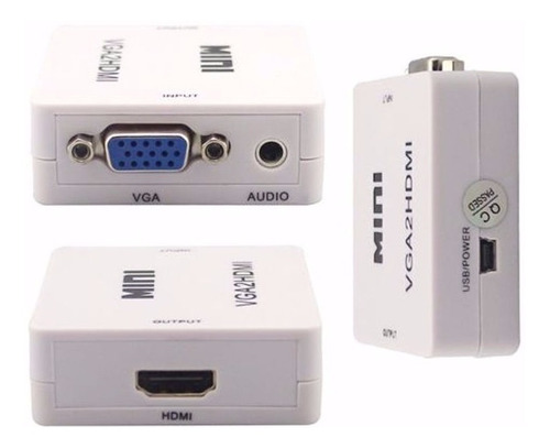 Convertidor Conversor Adaptador Vga + Sonido A Hdmi, Stock, Mania-electronic