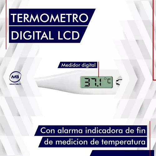 Termometro Digital Lcd Bipper Alarma Axila Oral Niños Adulto - EVER SAFE®