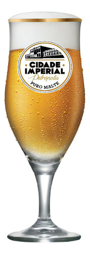 Taça De Cerveja Lubzer Cidade Imperial Cristal 260ml Cor Incolor