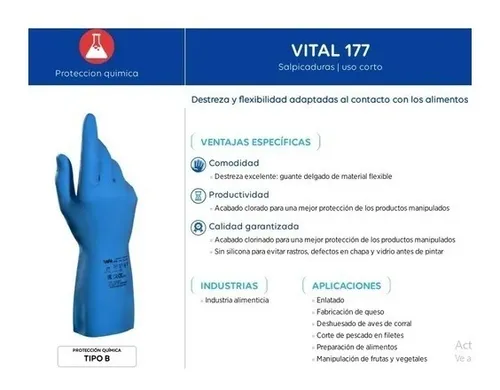Guante Mapa Vital 177 Latex Clorinado Pack X10 - Casa Anita Azul