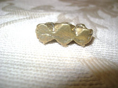 Antigua Miniatura Bronce Los 3 Monos Sabios Antibes Francia (Usado)