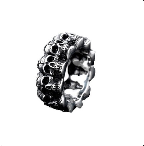 Anillo De Calaveras Punk Rock Hombre Caballero Moda 2020