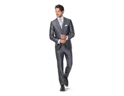 Traje Slim Poliviscose Premium Brilloso Chaqueta Y Pantalon