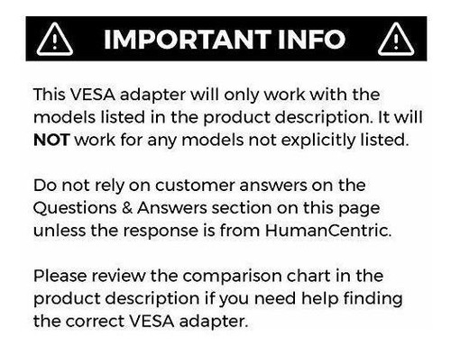 Oficina Vesa Montaje Adapter Monitor Dell Serie